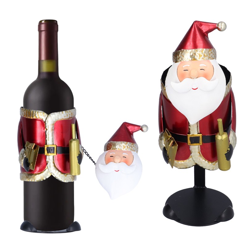 Santa Claus Wine Rack Innovative Dinning Table Decoration Ornament for