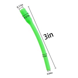 Caishun 20PCS Glow in The Dark PVC Sleeve Green Sea Fishing Line Anti Tangle Tube Tip Tube Anti Bite Fishing Line Sleeve for Deep Sea Rigging Trolling Lure Stream Pond Fishing PVC Locator