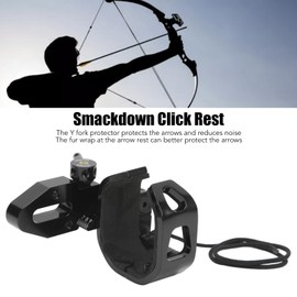 Naroote Smackdown Lockup Arrow Rest, Smackdown Lockup Rest 4-Way Adjustment for Compound Bow (Black)