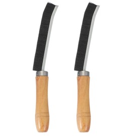 uxcell 2pcs Crevice Cleaning Brush, 8.6 Inch Hard Bristle Cleaning Brush Bathroom Cleaning Tools for Corner, Window, Faucets, Black