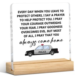 Police Academy Graduation Gifts for Men Women Him Her Police Officer Gifts Congrats Grad Sign for Police Student Police Academy Graduation Clear Acrylic Decorations Sign for Home Office 4 X 4 Inch