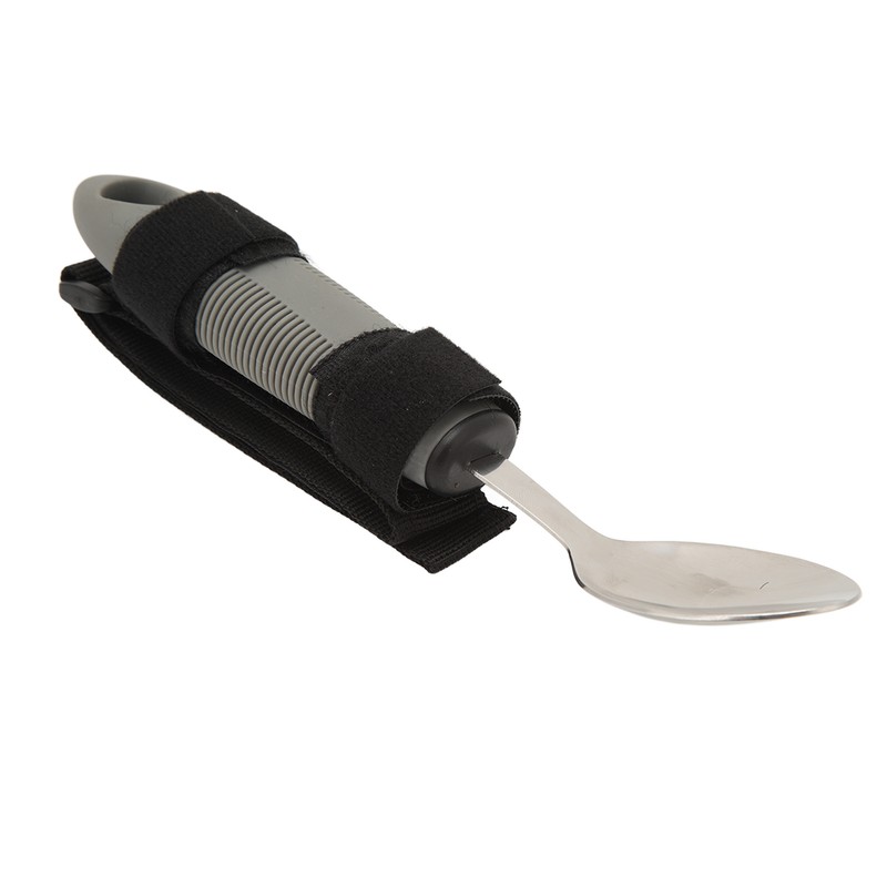 Strap Adaptive Scoop Stainless Steel Wavy Shape Handle Cuff Eating