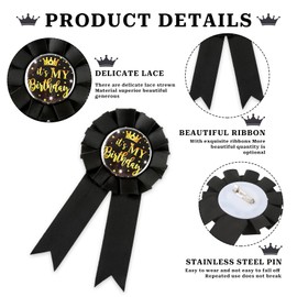 It's My Birthday Tinplate Badge Pin Happy Birthday Pin, Tinplate Badge Pin Party Decorations Sign Badge Brooch Pin Party Decorations for Women Men Girls Boys