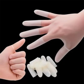 yelingzhi Finger Sacks, 50 Pieces, Finger Tips, Dust Protection, Rough Hands, Poke Fingers, Elastic, Sports Finger Protection, Disposable, Cracking, M Cord