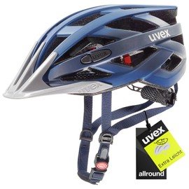 uvex i-vo cc Lightweight All-Round Helmet for Men and Women, Individual Size Adjustment, Expandable with LED Light, Dark Blue Metallic, 52–57 cm