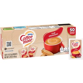 Nestle Coffee mate Coffee Creamer, Original, Non Dairy Powder Creamer Singles Packets, 50 Count (20 Pack)