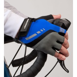 AERO|TECH|DESIGNS | Lightweight Padded Palm Fingerless Cycling Gloves | X-Large | Royal Blue