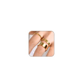 Gold Stacking Rings for Women Stackable Thin Rings Dainty Thumb Pinky Band Rings Chunky Thick Rings for Teen Girls (gold)