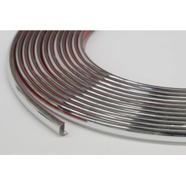 L Shaped Automotive Door Edge Guard 5/16" X 50' - Chrome Mirror -NE001-50