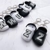 MZLGEK Cute Shoe Keychains with Initial Letters, Mini Backpack Key