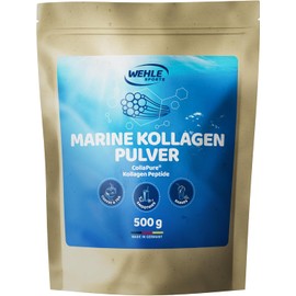 Marine Collagen Powder 500 gm – Collagen Hydrolysate Peptides Type I and Type II – Wehle Sports Fish Collagen, Tasteless