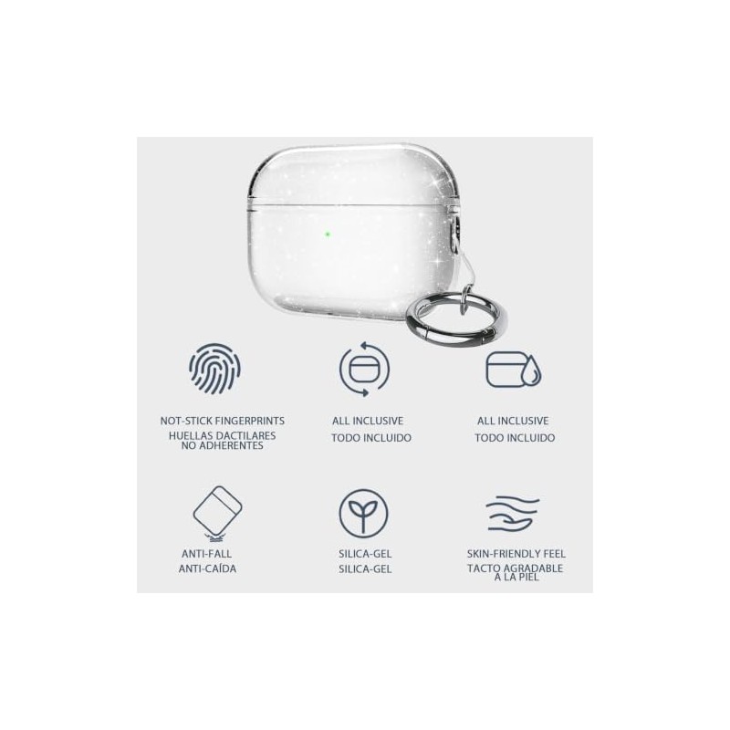 USTIYA SF Funda para AirPods Pro 2 generación 2022 y