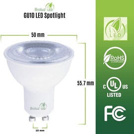 Bioluz LED 2700K, Non-Dimmable, 500 Lumens, 7 Watts (50W Equiv), 23 Year (or 25000 Hour) lifespan