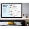 Framed College Football Stadium Map - Features Pac 12 Teams