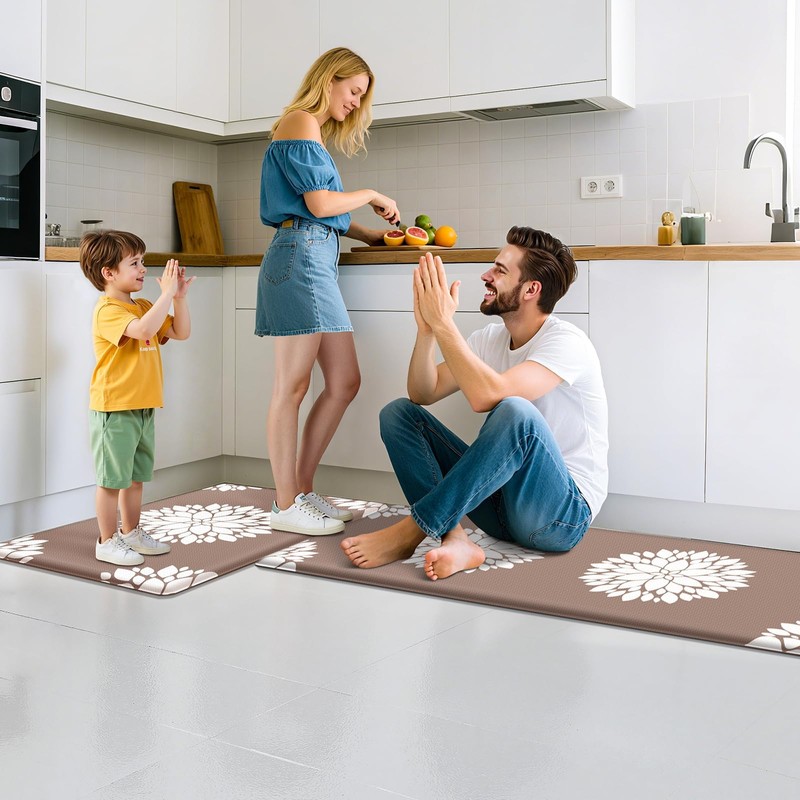 DailyCuddles Kitchen Mats for Floor [2PCS], Soft Anti Fatigue Kitchen