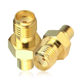 SMA to MCX Adapter TUOLNK SMA Female to MCX Female Coaxial Connector Coaxial Cable Antenna 2pcs