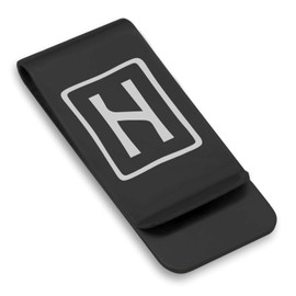 Comfort Zone Studios Stainless Steel Elder Futhark Hagalaz Rune Classic Slim Money Clip Credit Card Holder, Black