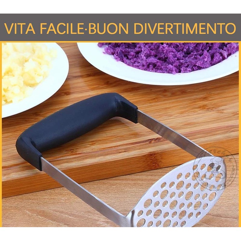 Starchef Masher Ricer,Stainless Steel Masher Ricer with Soft Handle, Baby