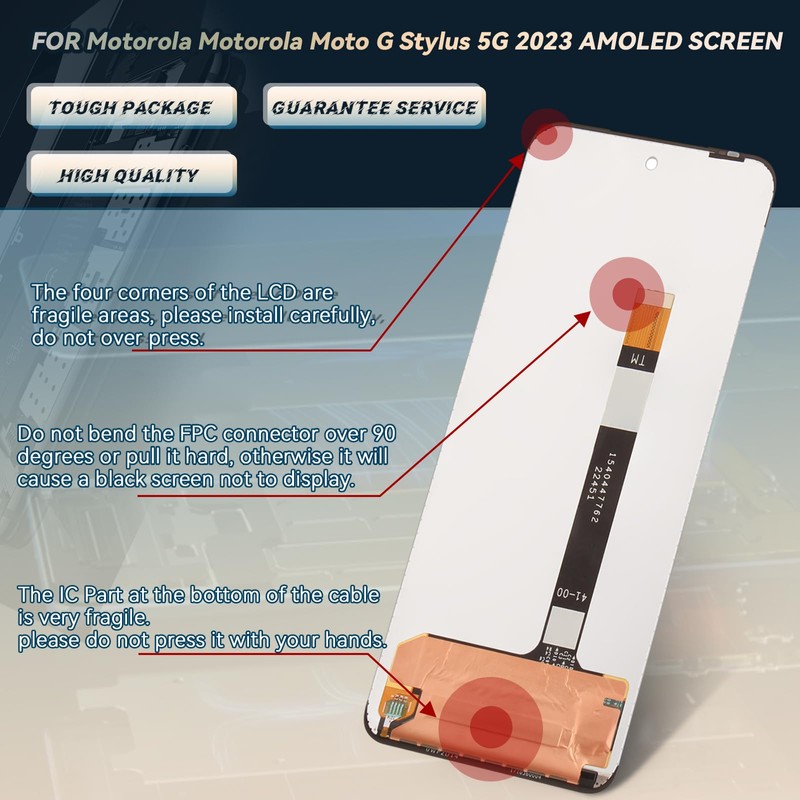 YWLRONG for Motorola Moto G Stylus 5G 2023 Screen Replacement
