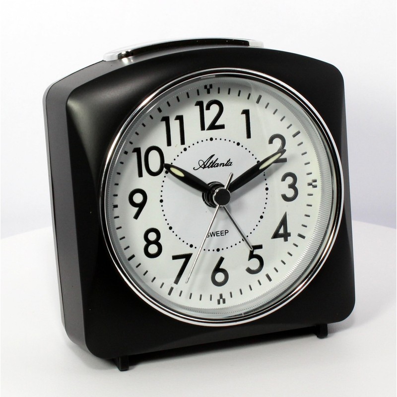 Alarm clock without ticking, quiet with light, snooze crescendo quartz,