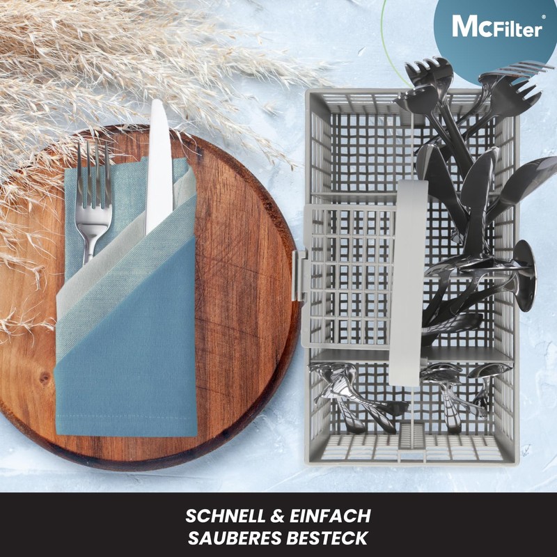 McFilter Universal Cutlery Basket Robust Base Suitable for Various Dishwashers