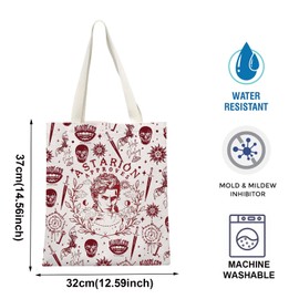 BLUPARK A-starion Approval Tote Bag BG3 Merch High Elf Rogue Gift A-starion Merchandise Scar Design Bag A-starion Approves Gift (TB, Astarion Approves Tote)