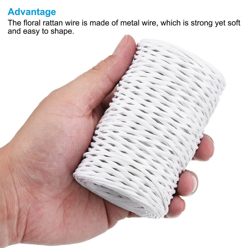 PATIKIL 164 Feet Floral Bind Wire Wrap Twine, 2mm Florist