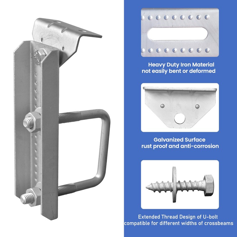 HHGKPVX 8inch Boat Trailer Bunk Brackets for 1.5" x 3",