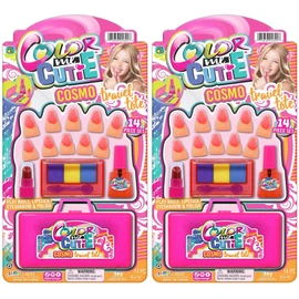 JA-RU Makeup Toy for Girls (2 Beauty Kits) Eyeshadow Palette, Toy Lipstick, Nail Gloss, Fake Nails. Kids Pretend Play. Princess Beauty Set. Birthday Girl Gifts & Accessories. 1621-2