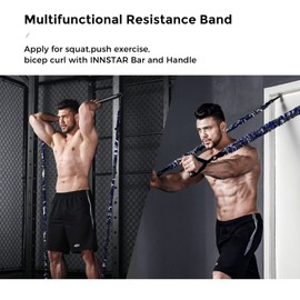 INNSTAR Resistance Bands Accessories, Door Anchor for Sling Trainer and Fitness Bands, Squat Resistance Bands, Foot Straps for Fitness, Home Gym Workout, Strength Training Accessories, Squat Bands