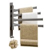 Swivel Towel Rack 4 Arms Thickened Space Aluminum 180 Degrees