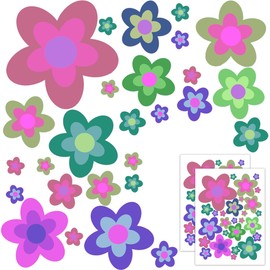 GamesMonkey Autoaufkleber Blumen G?nseblmchen Prilblumen Tuning - 27/54/108 Stck - Lustige Karosserie Motorrad Fahrradhelm Glasaufkleber (Medium, 54 Stcke, Farbe 003)