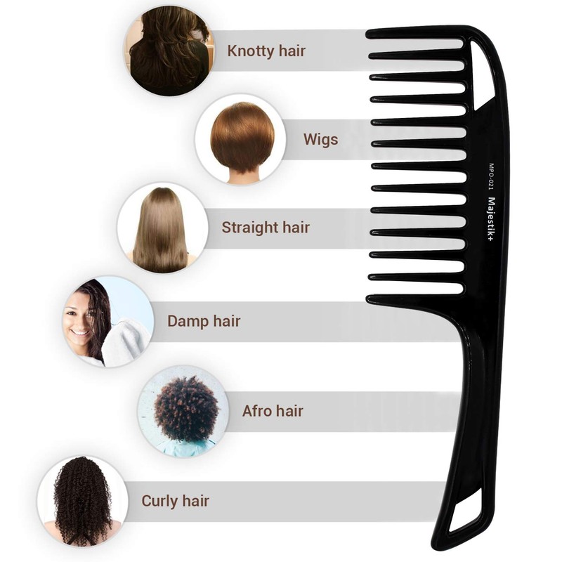 Wide Tooth Hair Comb Argan Oil Infused With Comfortable Handgrip