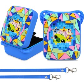 RAIALL Silicone Cover Case for Bitzee Magicals Interactive Toy Digital Pet, Kids Protective Bitzee Magicals Virtual Electronic Pet Lanyard Silicone Holder, Portable Travel Soft Silicone Sleeve, Blue