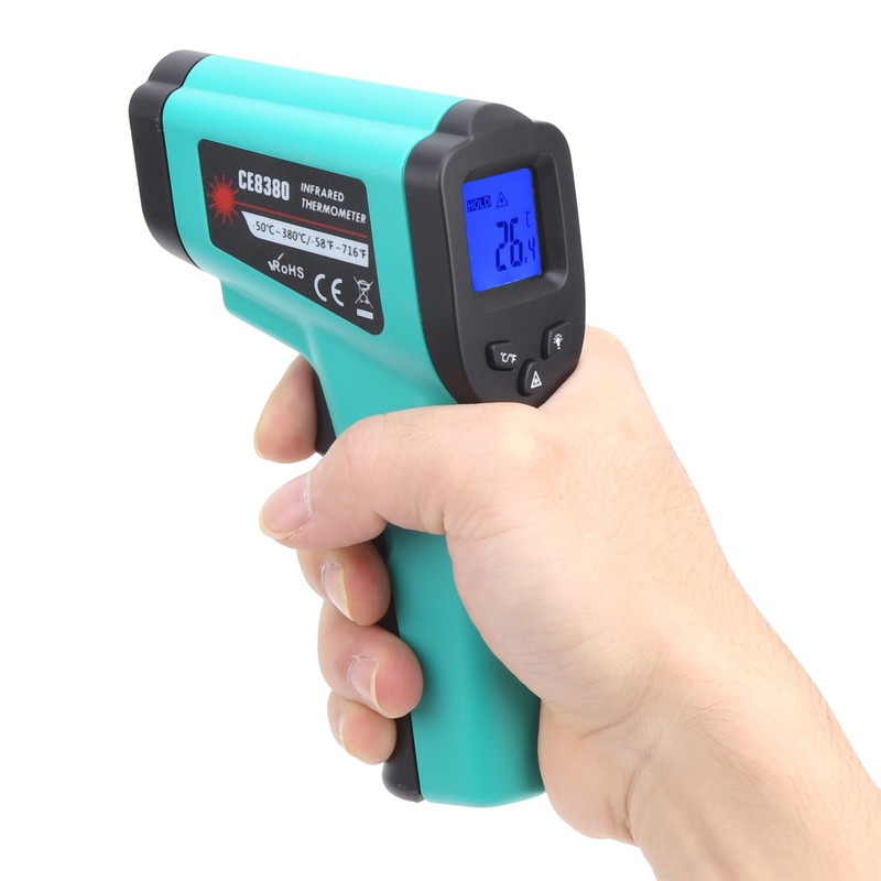 CE8380 Infrared Thermometer Digital Non Contact Industrial Temperature Meter -50℃-380℃