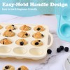 Silicone Mini Muffin Pan with Frame: Nonstick 24 Muffin Tins