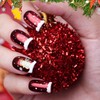 Pretty Diva Christmas Red Chrome Nail Powder, Red Nails Chrome