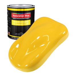 Restoration Shop - Sunshine Yellow Acrylic Enamel Auto Paint - Gallon Paint Color Only - Professional Single Stage High Gloss Automotive, Car, Truck, Equipment Coating, 2.8 VOC