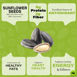 NUT CRAVINGS - Roasted Unsalted Sunflower Seeds Kernels to eat, No Shell Hulled (16oz - 1 LB) Packed Fresh in Resealable Bag - Healthy Protein Snack, Food Assortments