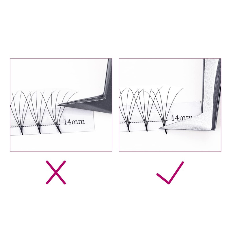Fan Eyelashes, 5D Eyelashes, 0.05 mm Volume, C Curl, 8-14