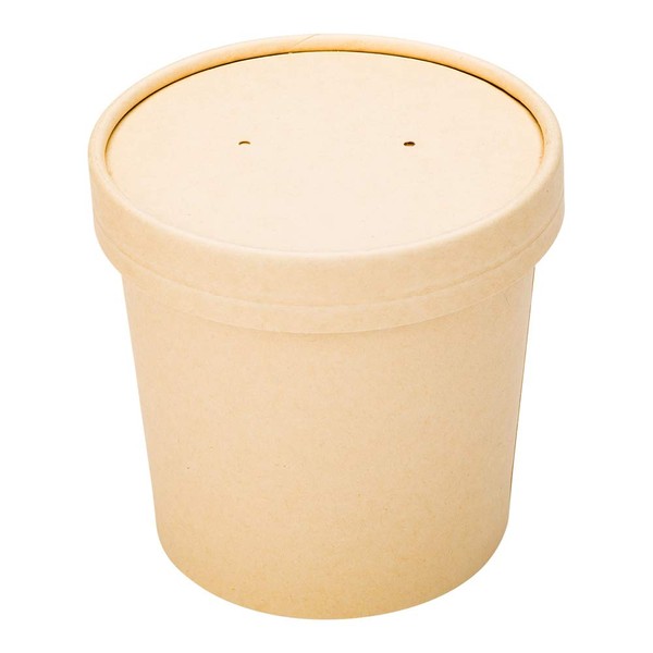 Restaurantware LIDS ONLY: Bio Tek Lids For 8/12 Ounce Soup Containers 25 Vented Lids For Paper Soup Containers - Soup Cups Sold Separately Microwavable Bamboo Paper Lids Hot And Cold Foods
