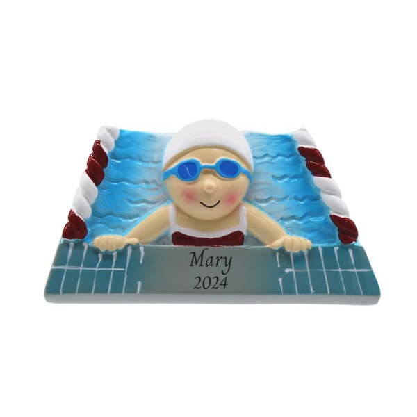 2024 Personalized Christmas Tree Ornament for Sports Lovers - Swimming