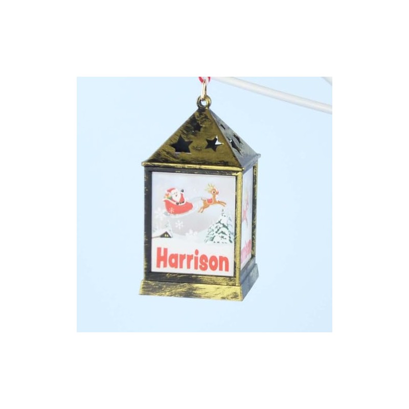 Mulberry Studios Starlight Lantern Christmas Tree Hanger Names H-M Harrison
