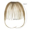 BUYOGET Clip in Fringe Human Hair Extension Airy Bangs Light