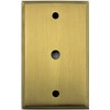 Antique Brass 1 Gang Cable and Coaxial Wall Plate 3/8