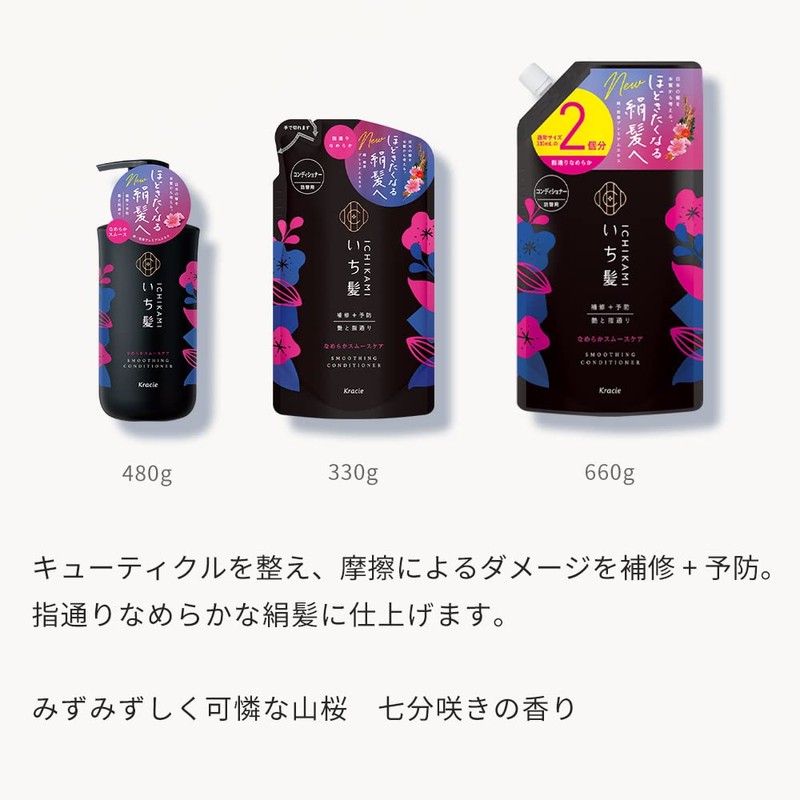 ICHIKAMI [Smooth Smooth Care] Conditioner Pump 16.9 oz (480 g)