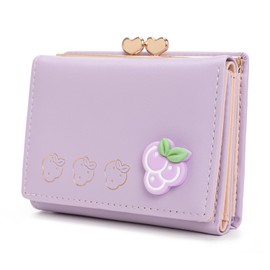 Wytidian Womens Wallet, Cute Card Holder For Girls, Ladies Mini Slim Short Wallets, Small Bifold Rfid Blocking Purse(Lavender)