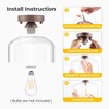 LACCEN Semi Flush Mount Ceiling Light Bronze, Clear Glass Pendant