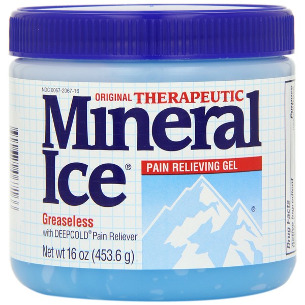 Mineral Ice Therapeutic Pain Relieving Gel, 16-Ounce Jars (Pack of 2)