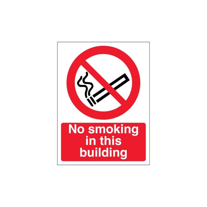 V Safety No Smoking In this Building - Portrait 150